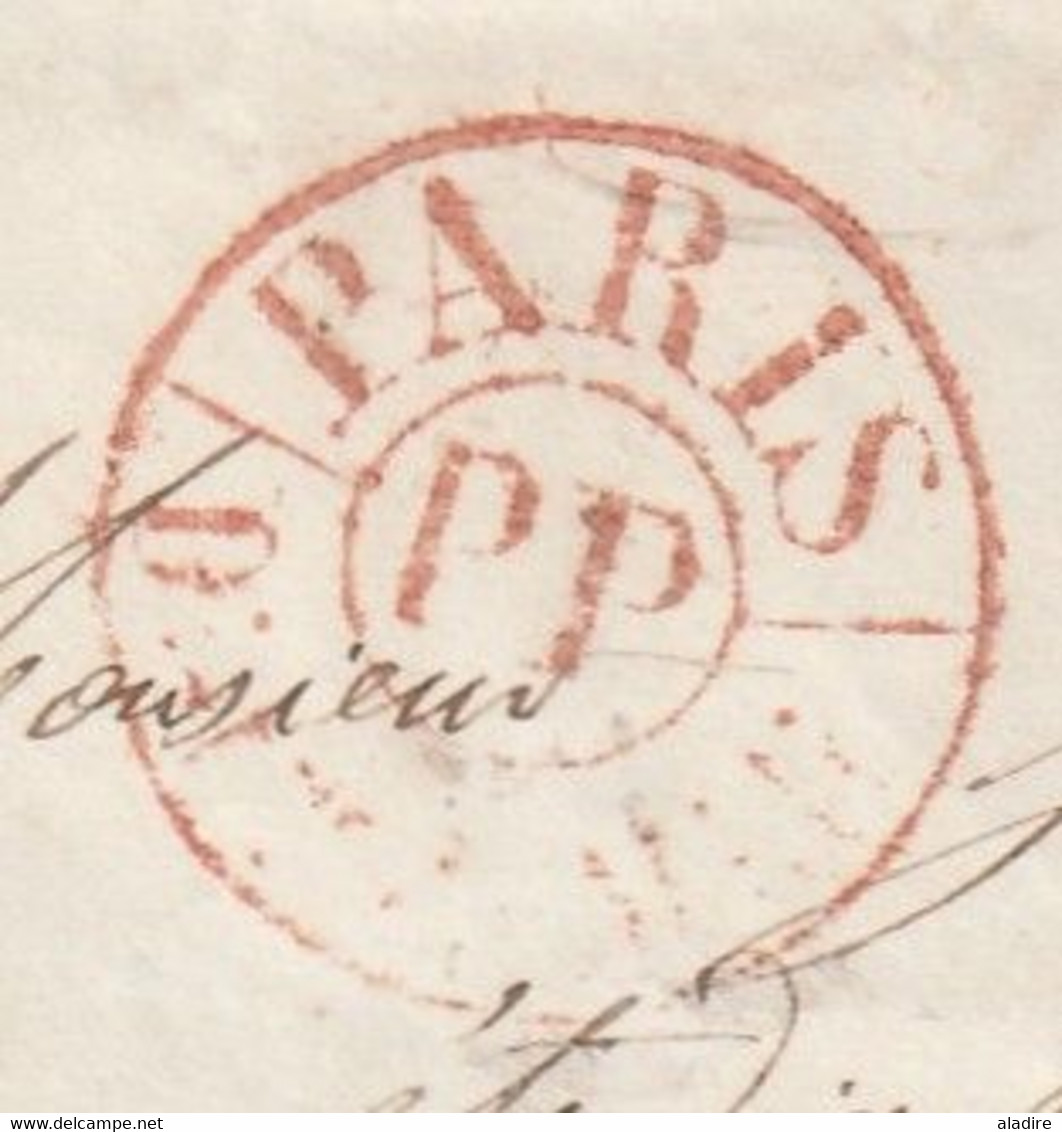 1837 ? - Enveloppe En Port Payé PP De PARIS En Ville - TRES PRESSEE - Rue Gui Labrosse N° 1, 2 Ou 3 !!! - 1801-1848: Precursors XIX