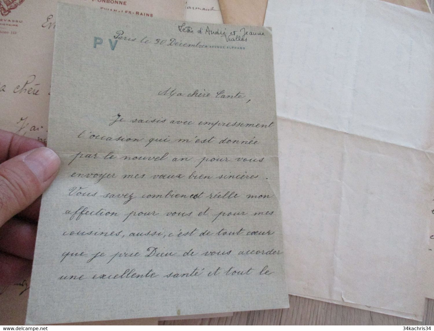 Archive famille Vialles de Frédéric historien avocat de Montpellier 9 LAS autographes signées