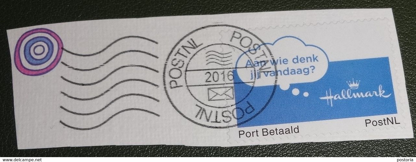 Nederland - NVPH - Persoonlijke - Gebruikt - Onafgeweekt - Port Betaald - Hallmark - Aan Wie Denk Je - Blauw - Timbres Personnalisés