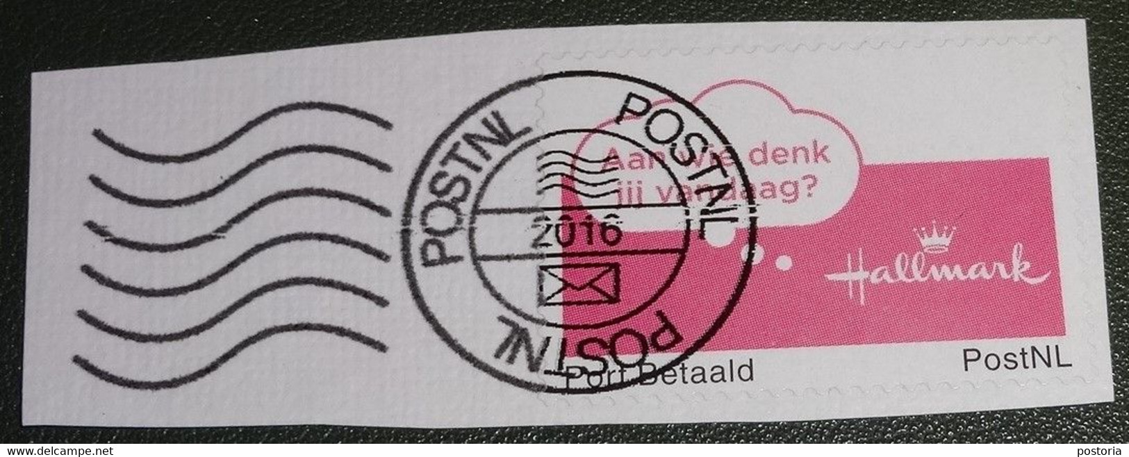 Nederland - NVPH - Persoonlijke - Gebruikt - Onafgeweekt - Port Betaald - Hallmark - Aan Wie Denk Je - Roze - Timbres Personnalisés