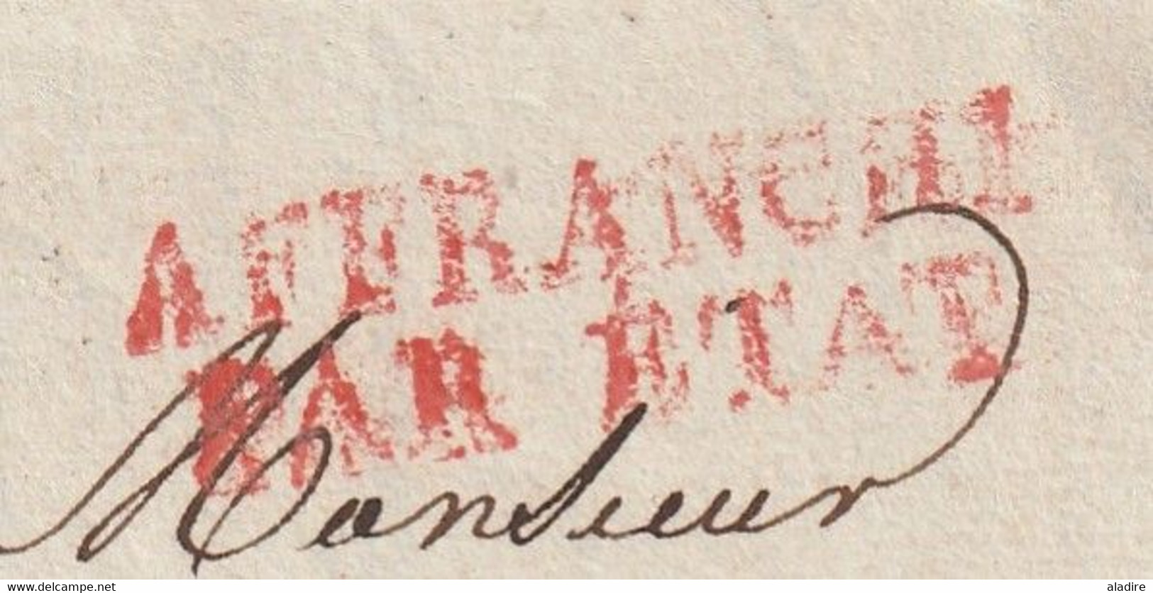 1832 - AFFRANCHI PAR ETAT Ministère Des Finances Lettre Pliée De Paris Vers LONS LE SAUNIER, Jura - Dateur En Arrivée - 1801-1848: Precursors XIX