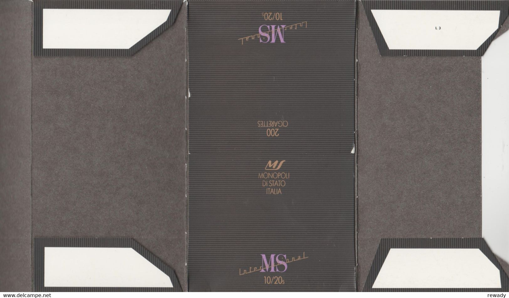 Italia - MS International - Emballage Cartonne Cigarette - Cigarette Cardboard Packaging - Cigar Cases