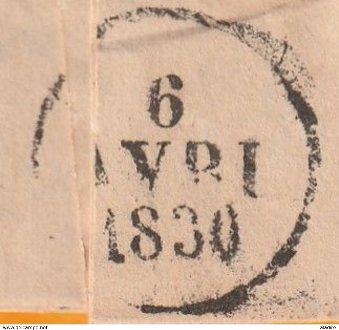 1830 - Marque postale 45 TONNEINS, Lot et Garonne et dateur sur Lettre pliée vers Bordeaux - dateur en arrivée