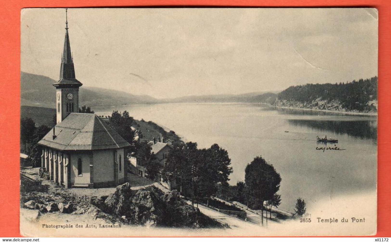 ZRR-31  Vallée De Joux  Temple Du Pont  Au Premier Plan Et Le Lac Photo Des Arts 2855  Circulé 1905 - Premier