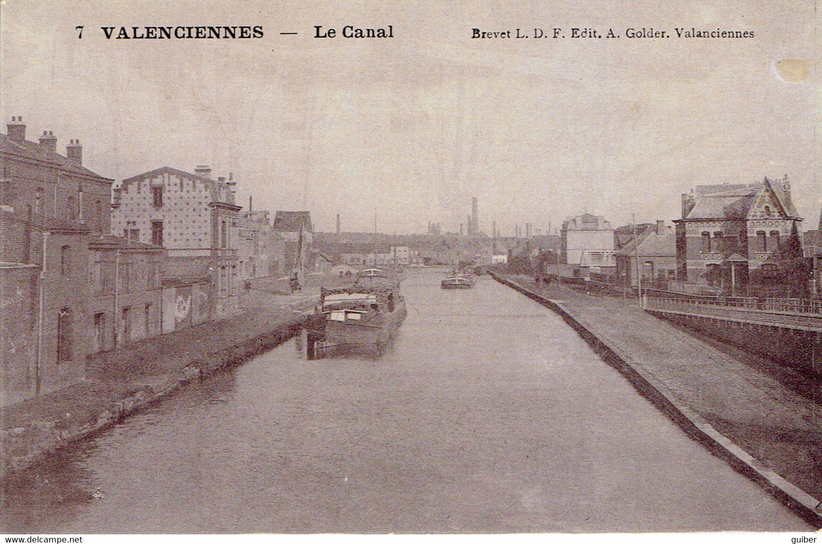 59 Valenciennes  Le Canal Péniche N°7 - Valenciennes
