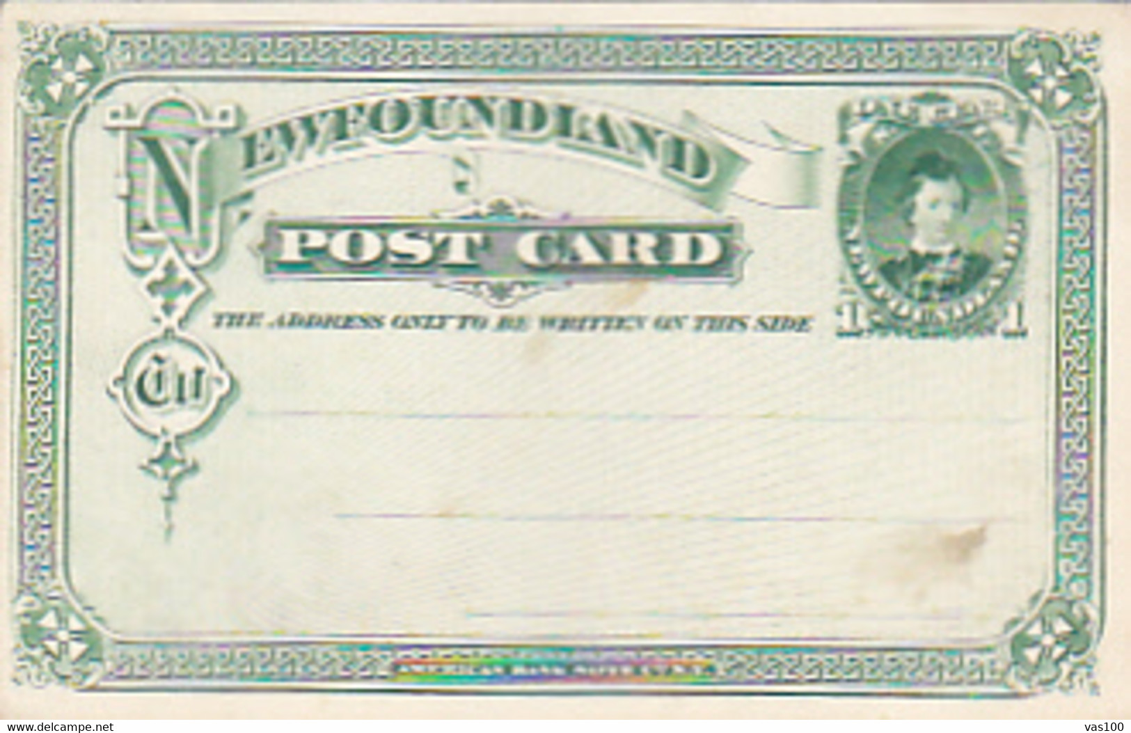 PRINCE EDUARD NEWFOUNDLAND PC STATIONERY, ENTIER POSTAL, 1898, CANADA - 1860-1899 Regering Van Victoria