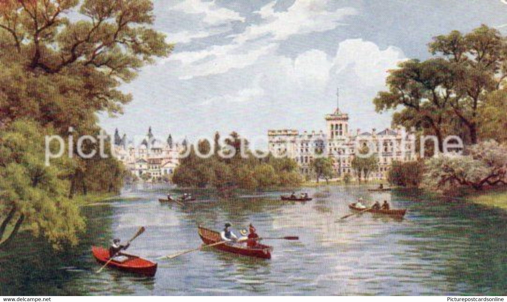 THE LAKE ST JAMES PARK LONDON OLD COLOUR ART POSTCARD A.R. QUINTON ARQ SALMON NO 1206 - Quinton, AR
