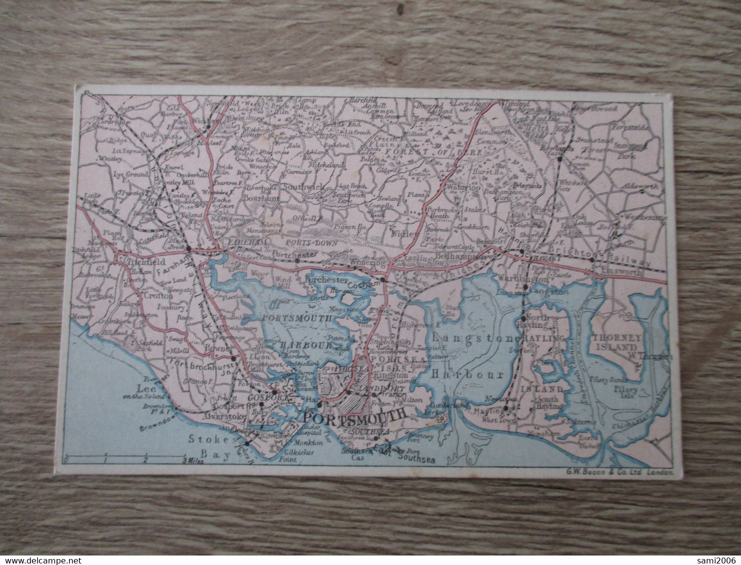 ROYAUME UNI PLAN CARTE REGION PORTSMOUTH - Portsmouth