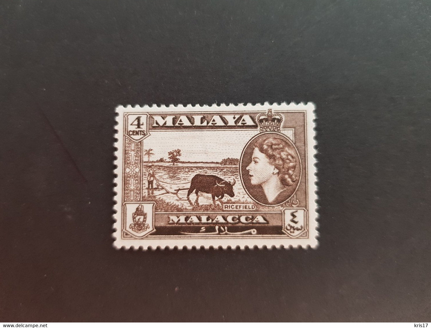 (TI) MALAYA MALACCA REINE QUEEN 1957 4c MNH ** Malaisie Malaysia - Penang