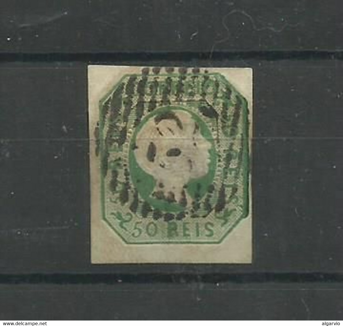 Portugal. 1855/6. # 8,D Pedro,cabelos Lisos.50rs Verde Amarelo Boas Margens,usado. Lt 462 - Used Stamps