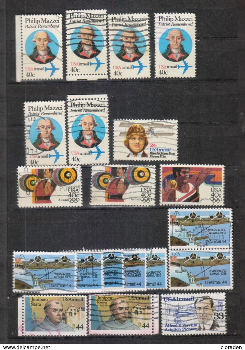 Timbres US AIR MAIL - 1980 - 1985 - 21 Timbres - Sonstige & Ohne Zuordnung