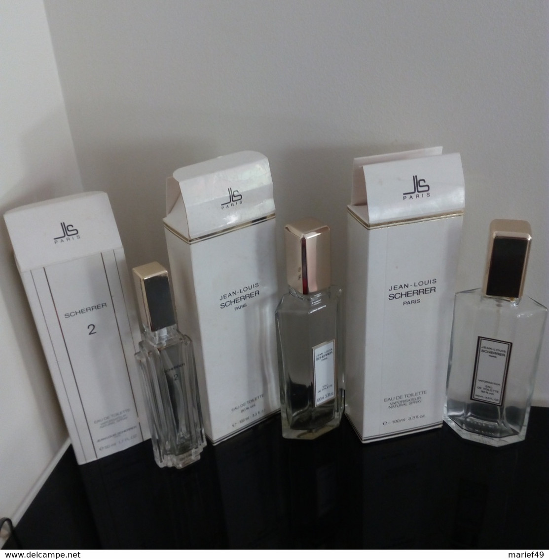 FLACONS JEAN LOUIS SCHERRER + EMBALLAGE D'ORIGINE (VIDE POUR COLLECTIONNEURS) LOT DE 3 - Bottles (empty)