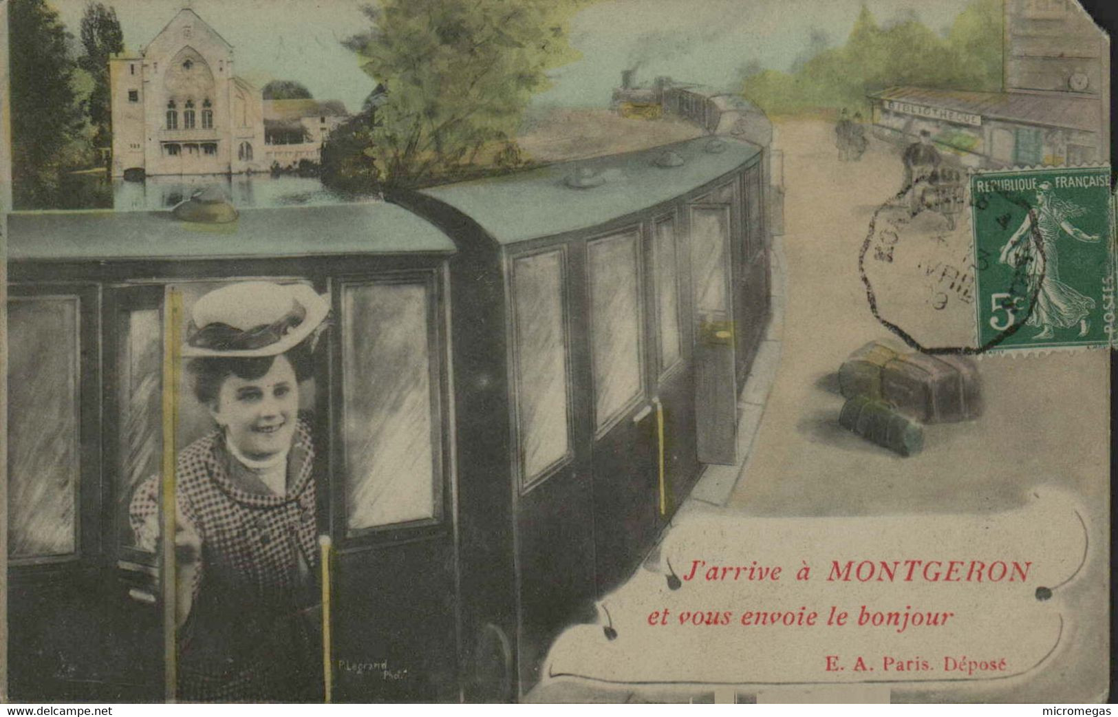 91 - J'arrive à MONTGERON Et Vous Envoie Le Bonjour - En L'état - Montgeron