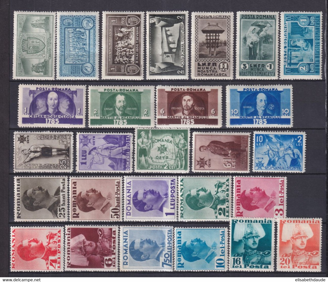 ROUMANIE - 1930/1935 - COLLECTION UNIQUEMENT SERIES COMPLETES ! * MH - COTE YVERT = 103 EUR. - Neufs