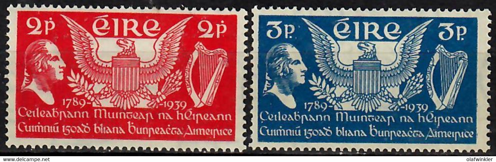 1939 U.S. Constitution Hib 9C / SG 109-10 / Mi 69-70 / YT 75-76 / Sc 103-4 MH / Neuf Avec Charniere / Ungebraucht [sm] - Unused Stamps