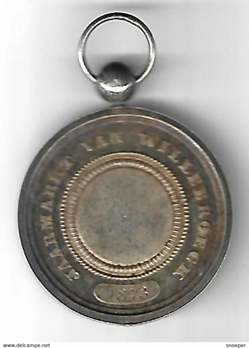 *willebroeck Jaarmarkt 1873  Zilver Medaille - Tokens Of Communes