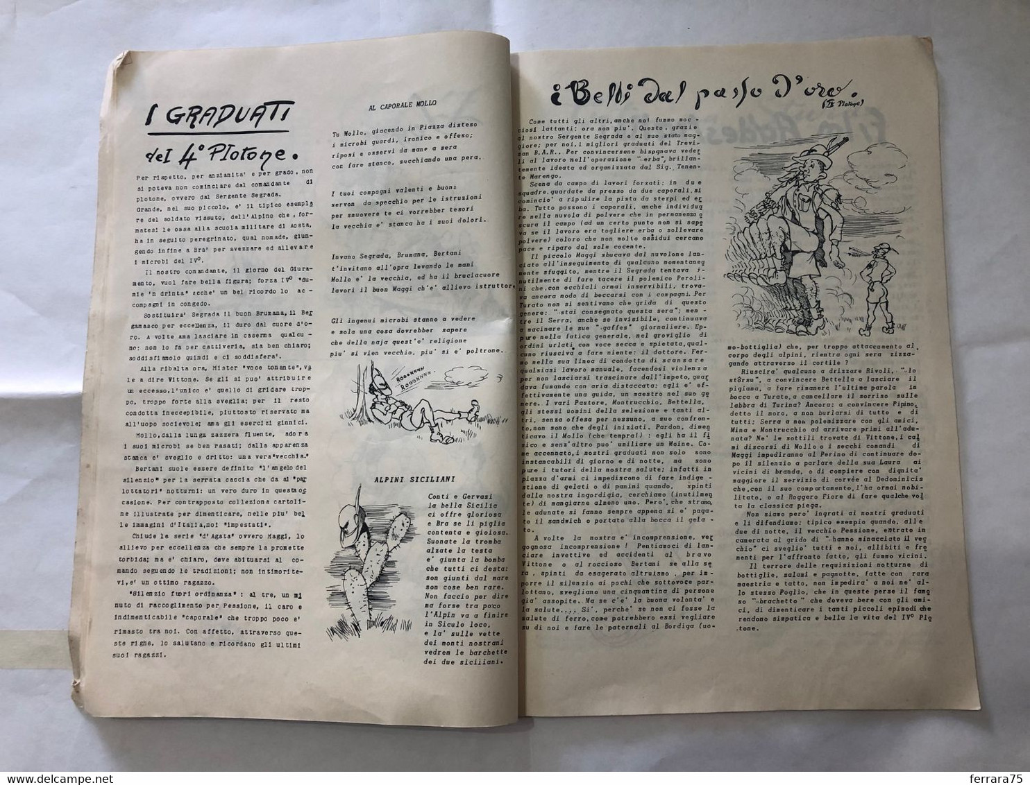 RIVISTA ALPINI NUMERO UNICO BATT.TAURINENSE IV°REGG.CON AUTOGRAFI CAP.MAZZI 1934