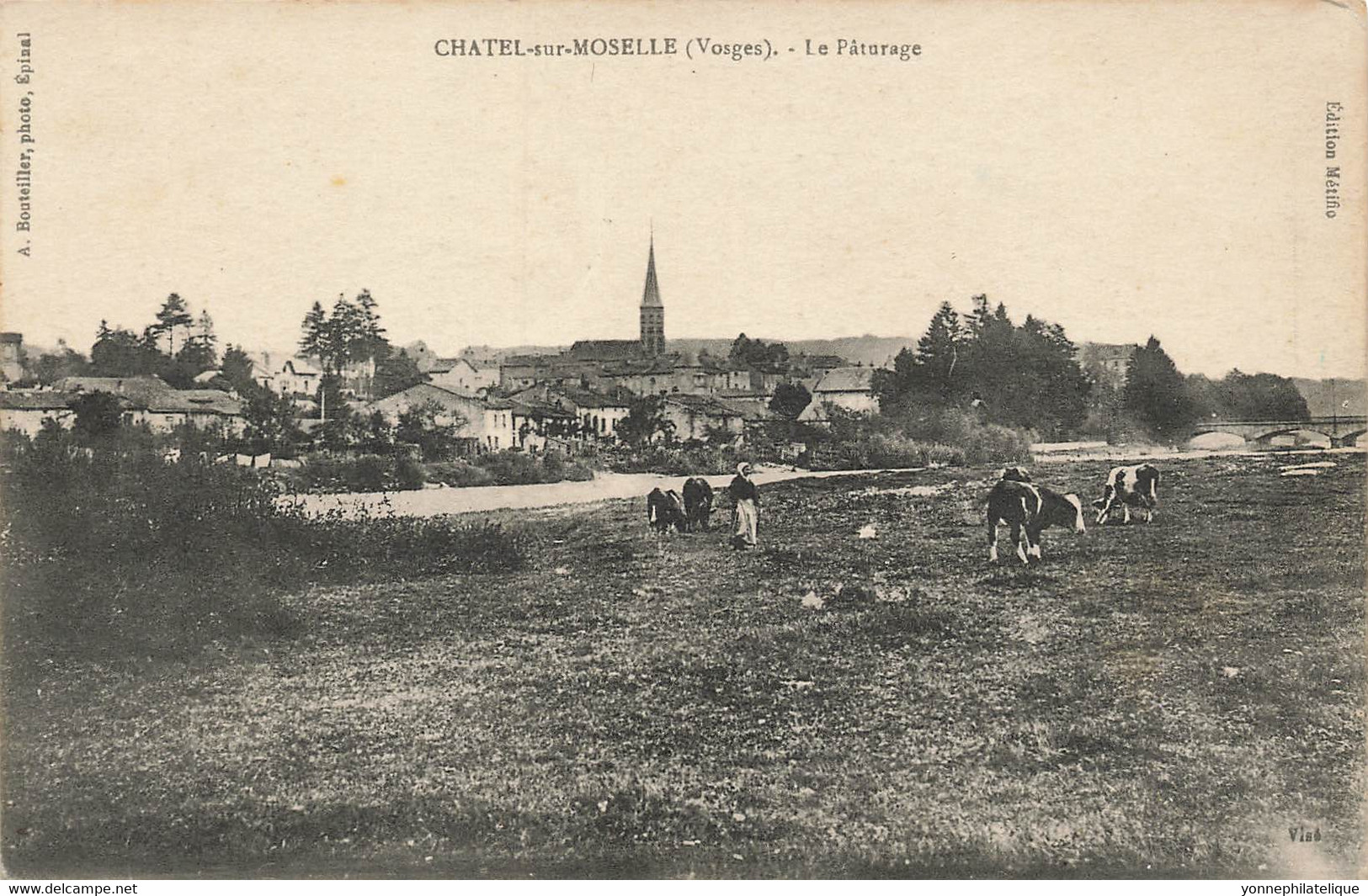 88 - VOSGES - CHATEL-SUR-MOSELLE - Le Pâturage - Scène Champêtre - Beau Cliché A.Bouteiller Photo-10140 - Chatel Sur Moselle