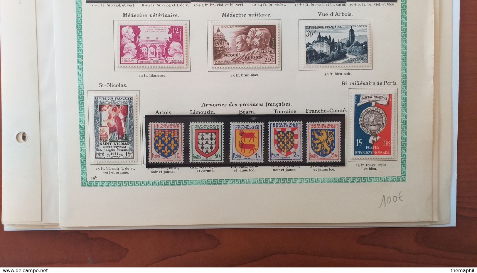 Lots TH 954 FRANCE Neufs Xx  Timbres De L'année 1951 Dont Serie Napoleon  Cote 100 € - Sammlungen (im Alben)