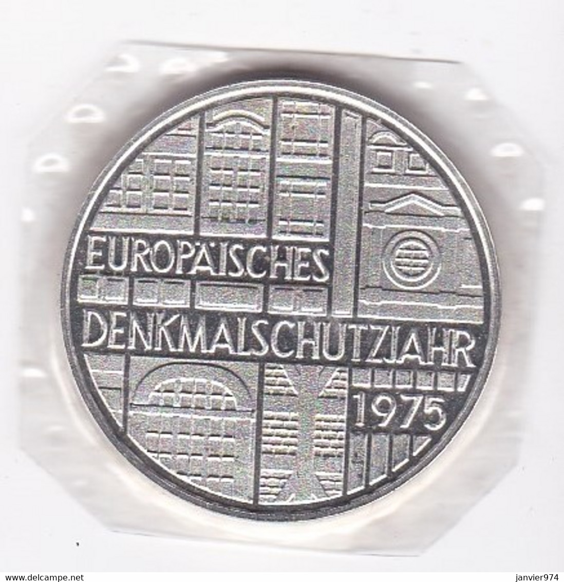 5 Mark 1975 F Stuttgart, Protection Des Monuments Historiques‎, ,en Argent, KM# 142, UNC , Neuve - 5 Mark