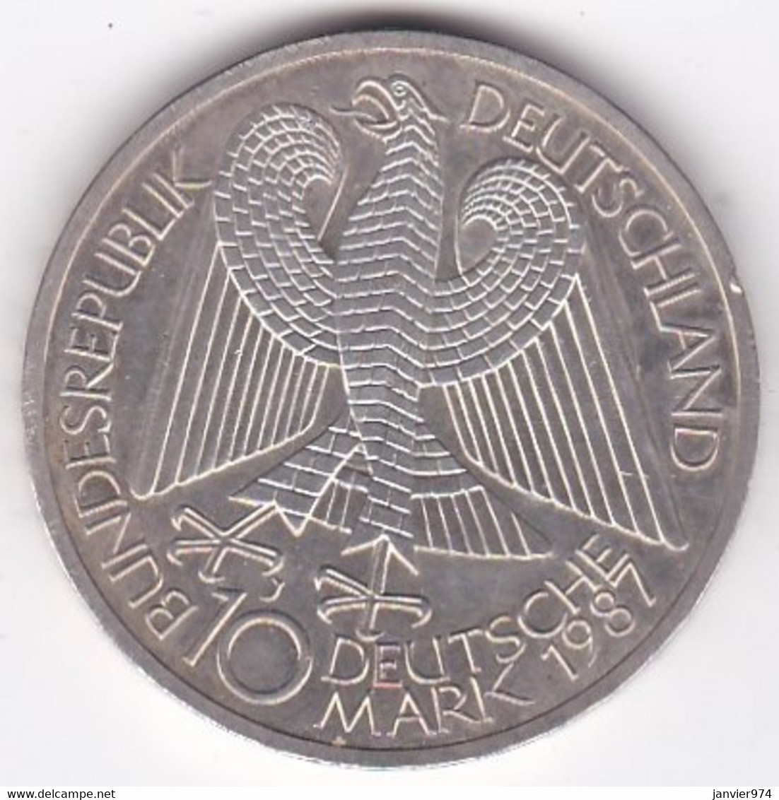 10 Mark 1987 J Hambourg , 750 Ans De La Ville De Berlin , En Argent, KM# 166 - Autres & Non Classés