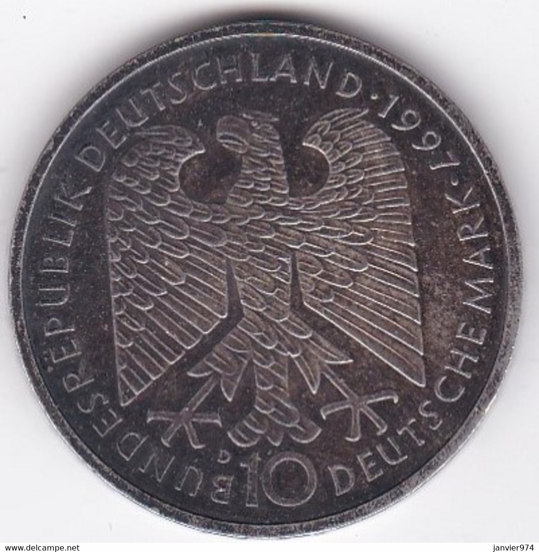 10 Mark 1997 D Munich, Heinrich Heine, En Argent, KM# 190 - Sonstige & Ohne Zuordnung