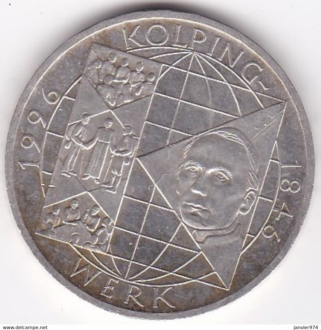 10 Mark 1996 A Berlin, Kolpingwerk, En Argent, KM# 188 - Autres & Non Classés