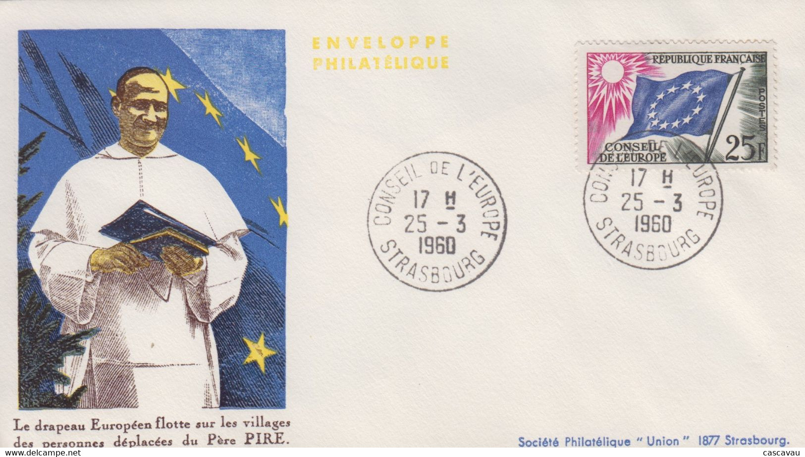 Enveloppe  CONSEIL  De  L' EUROPE  STRASBOURG   1960 - Otros & Sin Clasificación