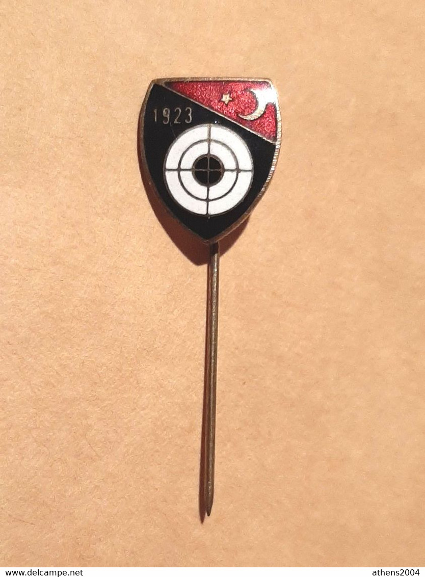 Turkish Federation Of Archery Enamel Old Pin - Tir à L'Arc