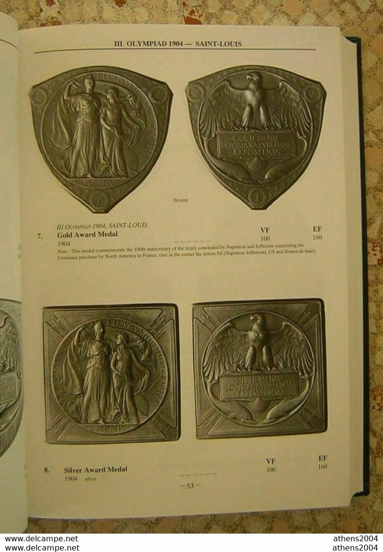 CATALOGUE (BOOK) FOR THE OLYMPIC MEDALS & COINS FROM 510 BC TO 1994 - Livres