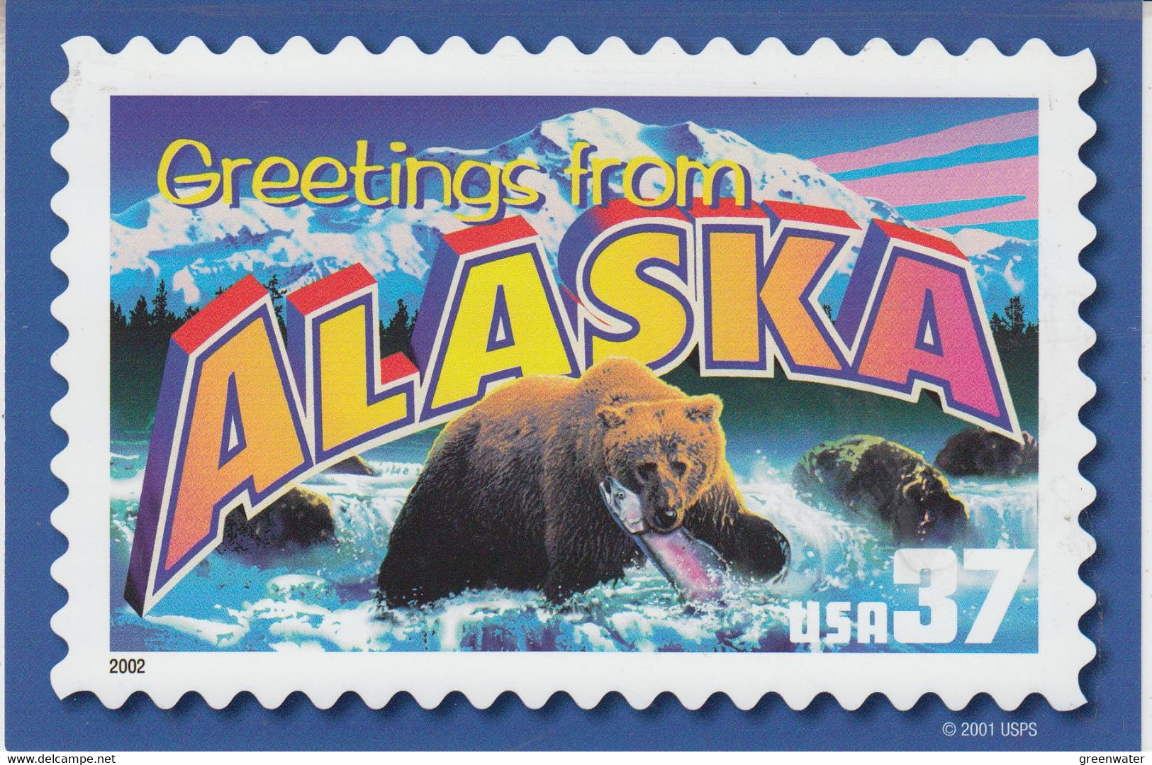 Alaska Fairbanks Postcard "Greetings From Alaska" Ca Fairbanks MAY 4 2005 (FB170C) - Fairbanks