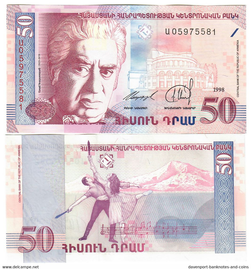 Armenia 50 Dram 1998 UNC - Armenia