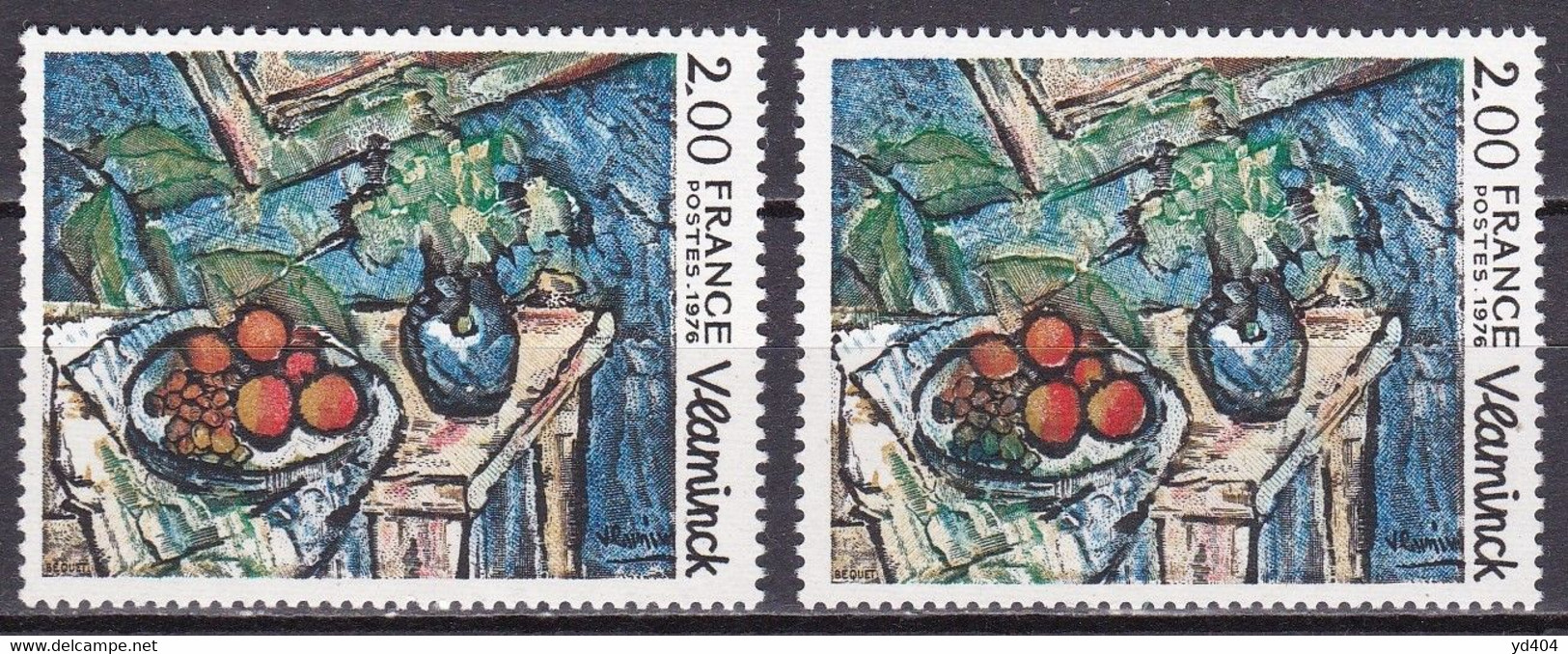 FR7557- FRANCE – 1976 – M. DE VLAMINCK - Y&T # 1899(x2) MNH - Nuovi