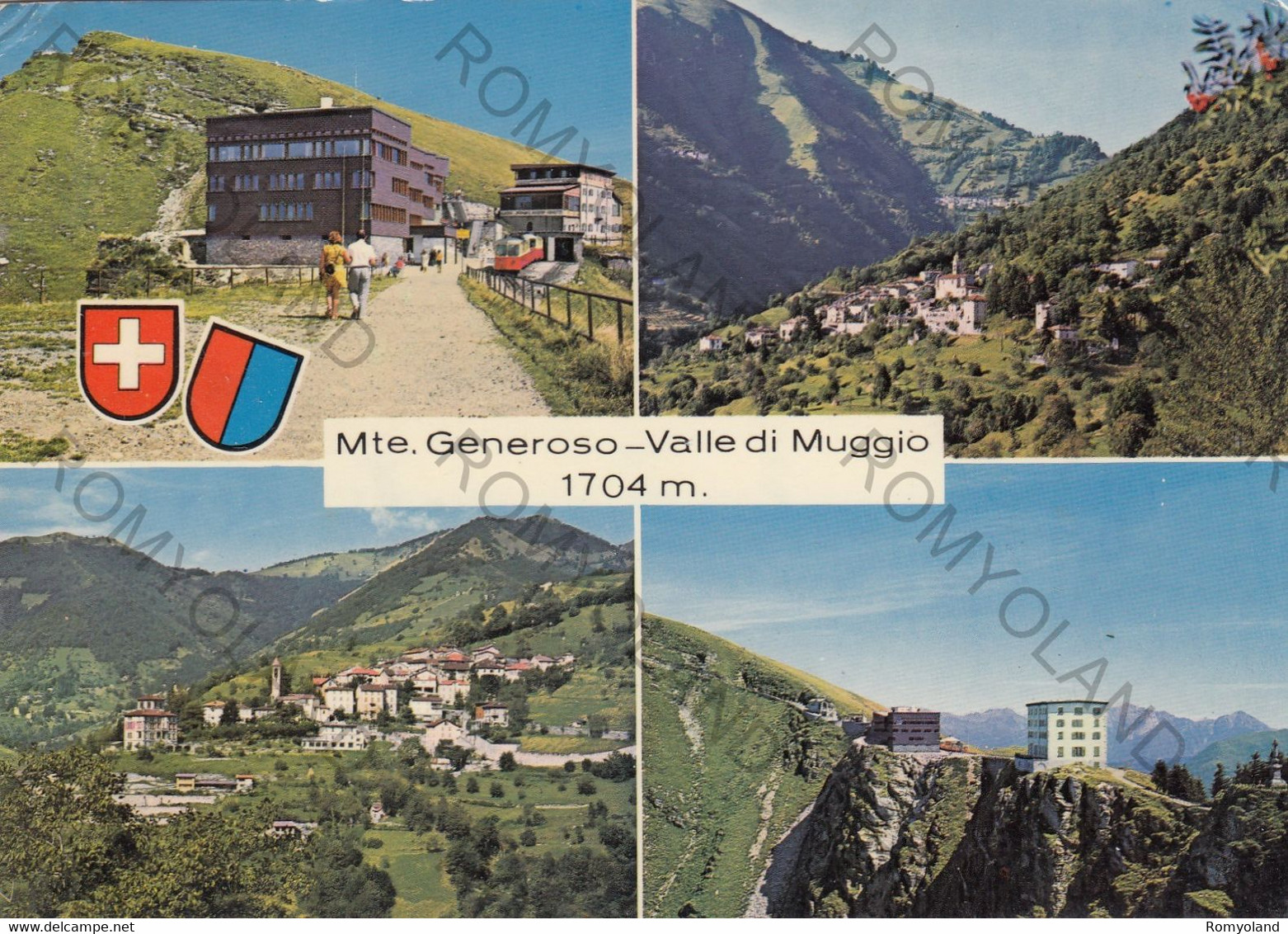 CARTOLINA  MONTE GENEROSO,TICINO,SVIZZERA,VALLE DI MUGGIO M.1704,VIAGGIATA 1972 - Muggio