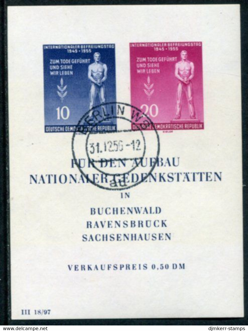 DDR / E.GERMANY 1955 Liberation Day Block Used.  Michel Block 11 - Used Stamps