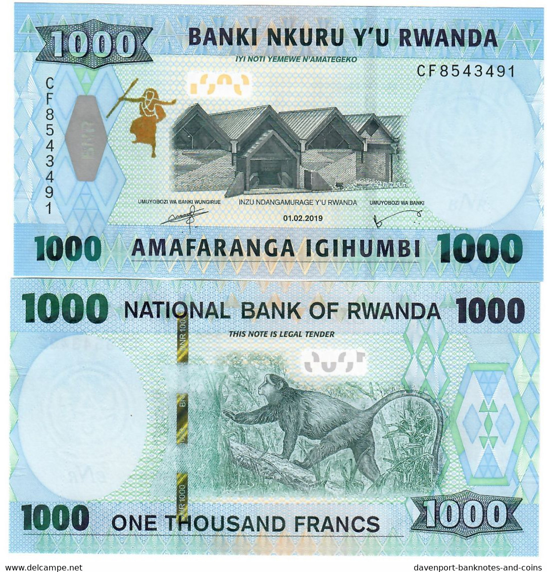 Rwanda 1000 Francs 2019 UNC - Ruanda