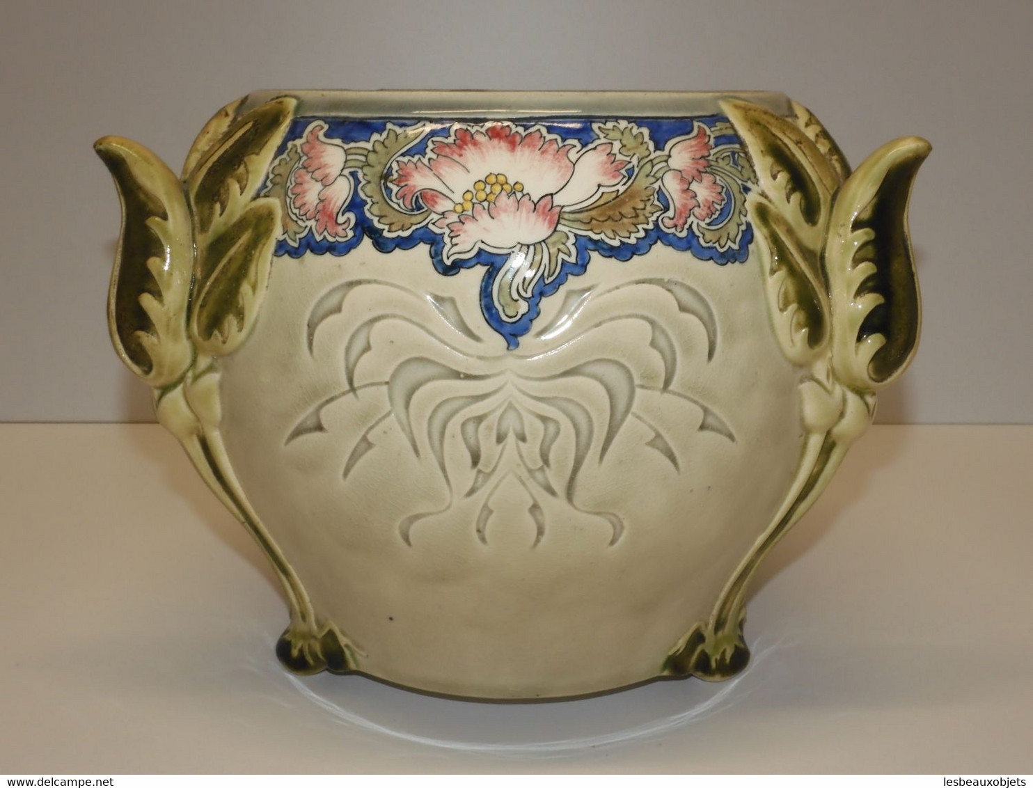 *RARE CACHE POT ART NOUVEAU CERAMIQUE CARRIER BELLEUSE ET CHOISY LE ROY E - Choisy Le Roi (FRA)