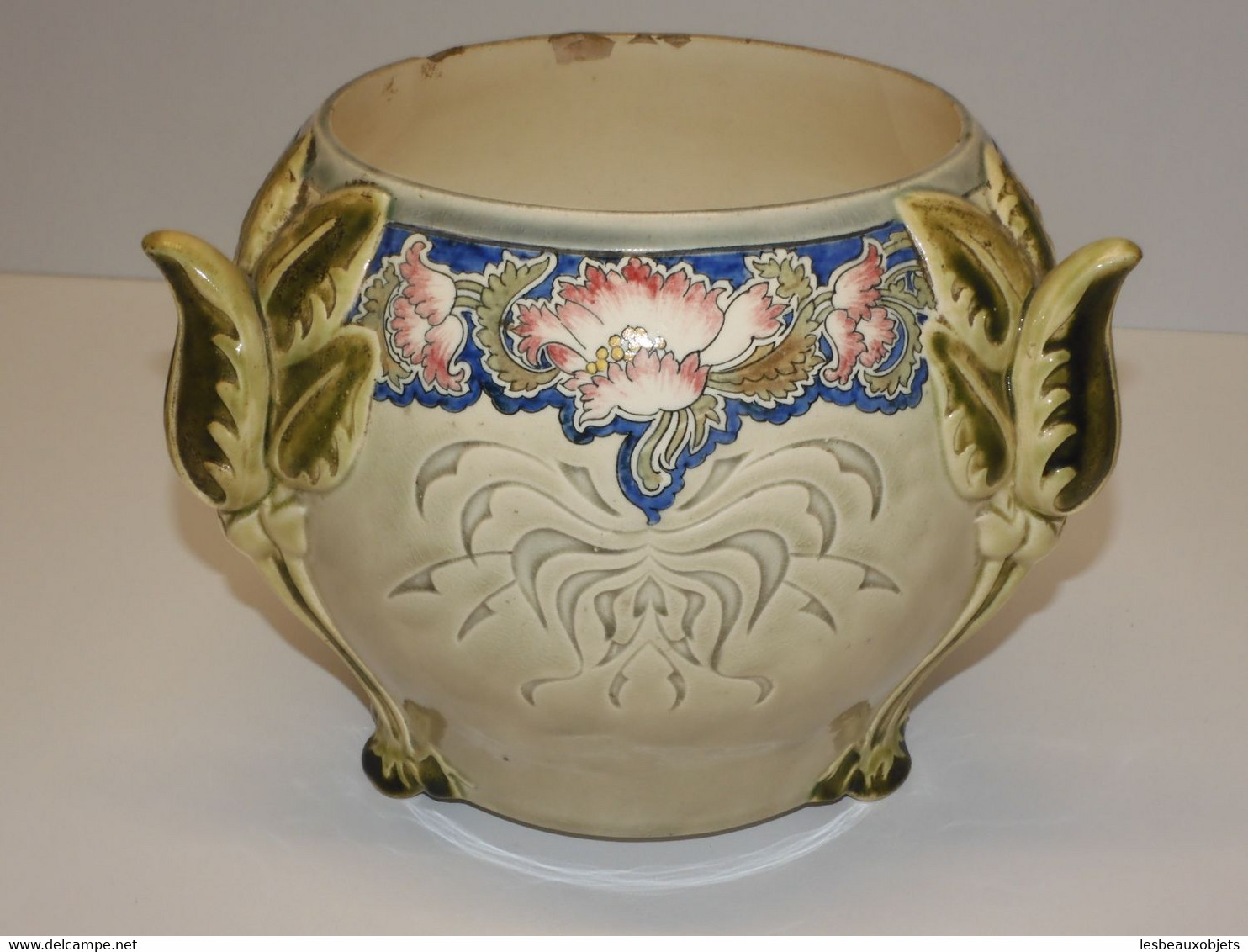 *RARE CACHE POT ART NOUVEAU CERAMIQUE CARRIER BELLEUSE ET CHOISY LE ROY E - Choisy Le Roi (FRA)