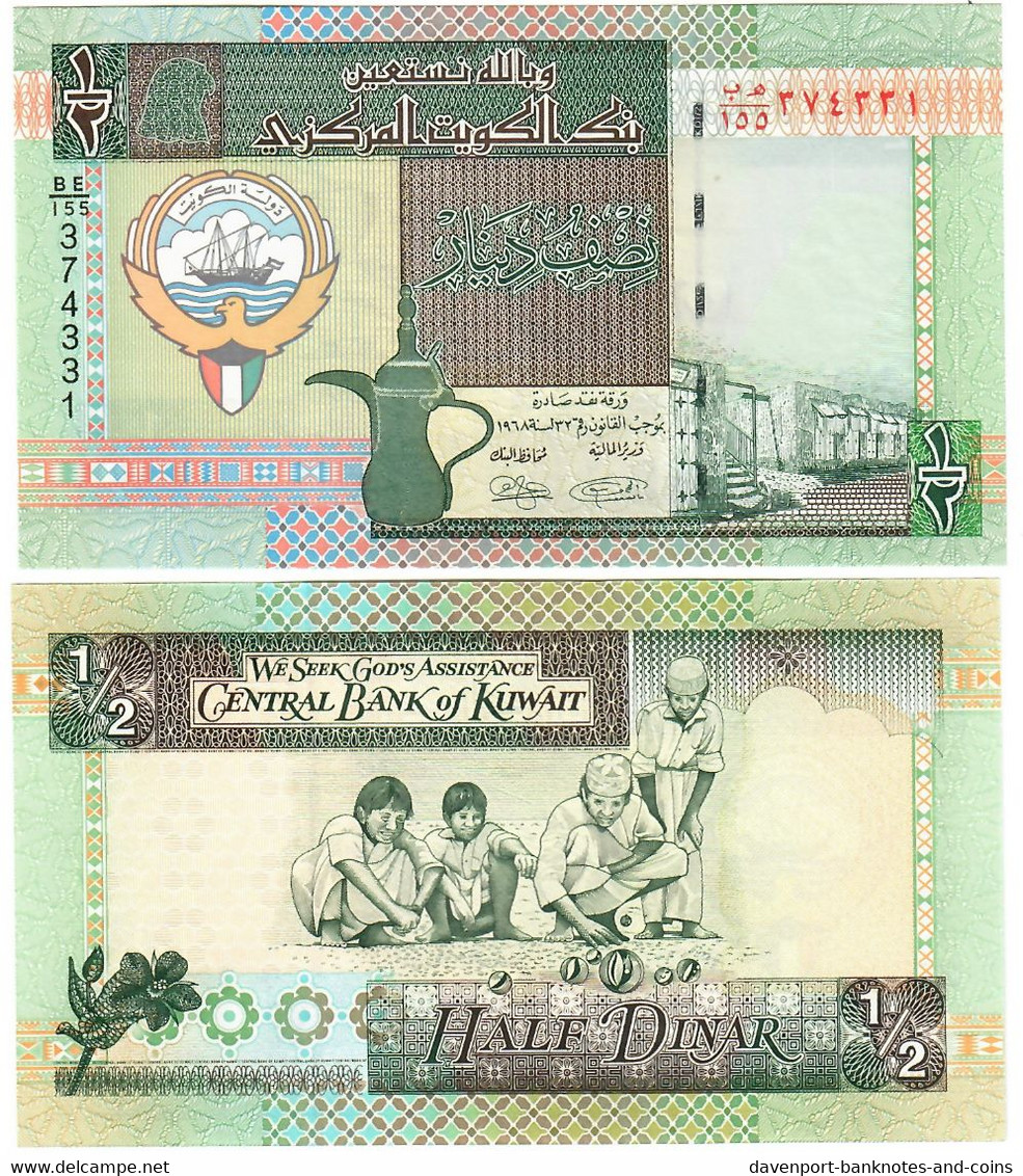 SET Kuwait 1/2 & 1 Dinar 2010-2013 UNC - Kuwait