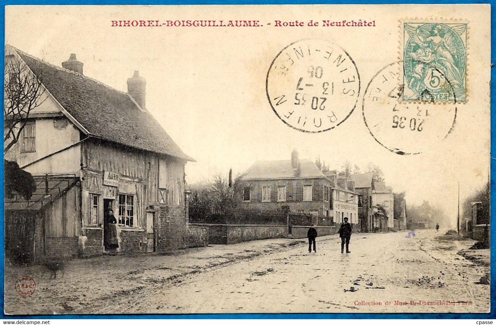 CPA 76 BIHOREL-BOISGUILLAUME - Route De Neufchâtel (petit Commerce "Chez Aufray") ° Collection De Mme B. Duvauchelle - Bihorel