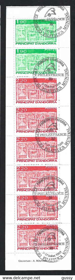 ANDORRE FRANCAIS 1987: Carnet Y&T 1 Obl. CAD Spécial "Philexfrance" Sous La Valeur Faciale - Carnets