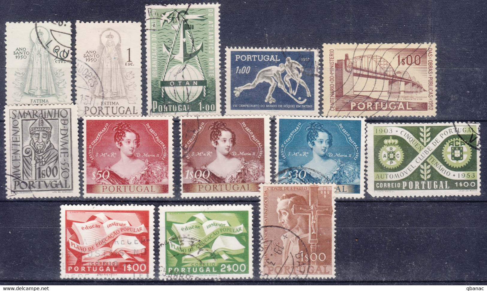 Portugal 1950/1952/1953/1954 Used Lot - Usado