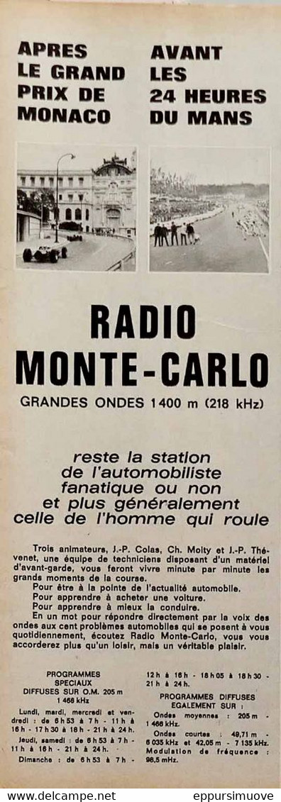 Publicité Papier RADIO MONTE-CARLO   Juin 1967 - AM 254 - Advertising