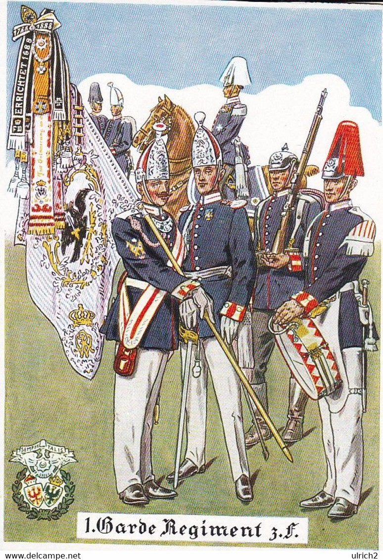 AK 1. Garde Regiment Z.F. - Künstlerkarte Paul Pietsch (61193) - Uniforms