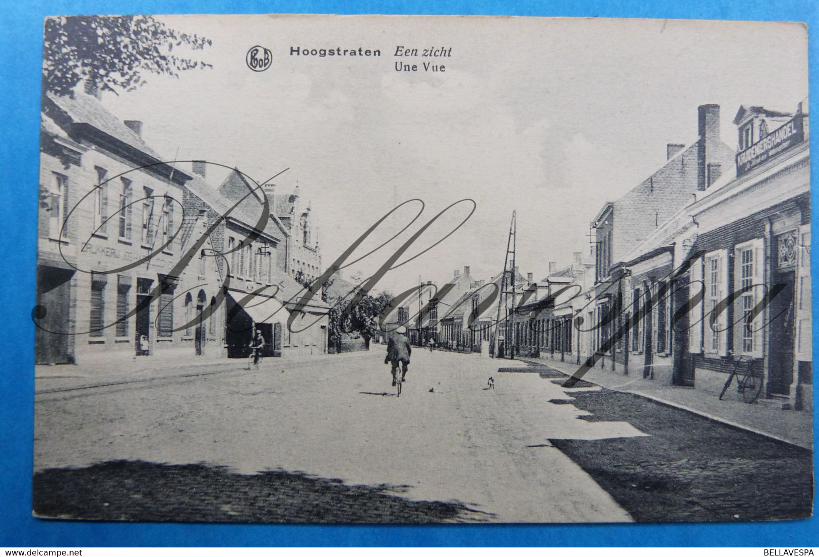 Hoogstraten Straatzicht  Drukkerij Jos Hasseldonckx -Kruideniershandel & Jubelprocessie H. Bloed. 1907- 2 X Cpa - Hoogstraten