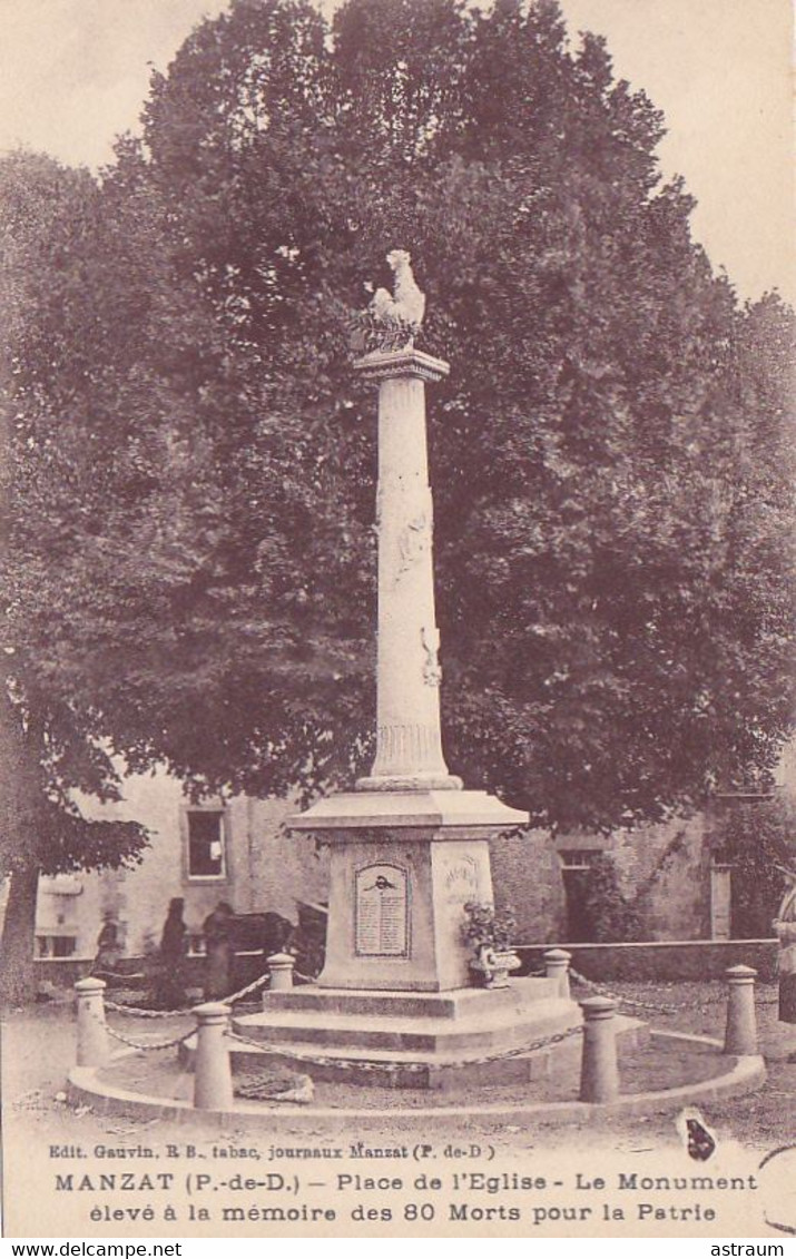 Cpa-63- Manzat - Monument Aux Morts 14 / 18 --edi Gauvin - Manzat