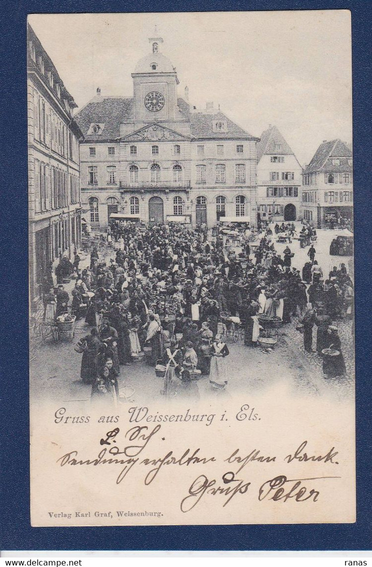 CPA [67] Bas Rhin > Wissembourg Gruss Marché Circulé En 1898 - Wissembourg