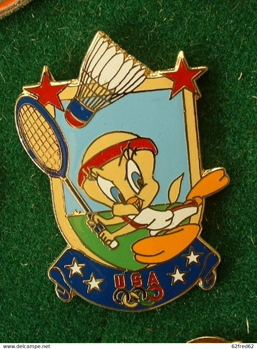 Pin's BADMINTON - TITI - USA OLYMPIQUE - Badminton