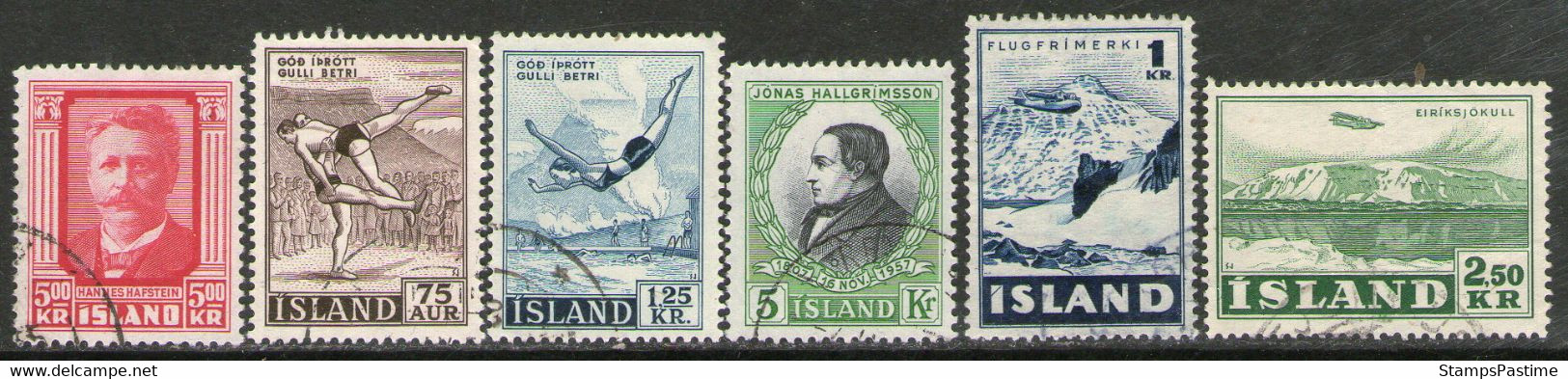 ISLANDIA – ICELAND Colección De 48 Sellos Diferentes Año 1935-61 = Iceberg = Volcán = Montaña – Valorizada U$S +50.00 - Collections, Lots & Séries