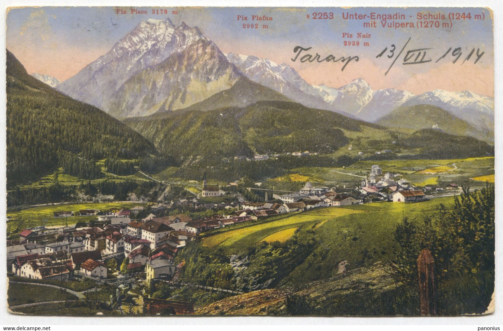 Tarasp Unter - Engadin Schuls, Switzerland, Old PC - Tarasp